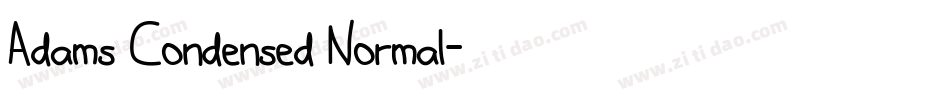 Adams Condensed Normal字体转换